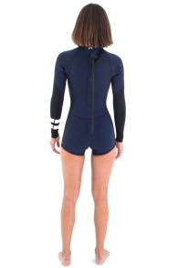 Hurley-AIR 2/2 Texture Springsuit Shorty Combinaison Néoprène Femme